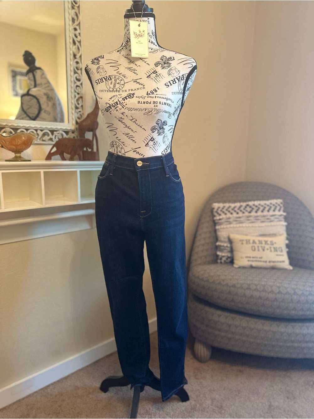 FRAME LeHigh Skinny Jeans in Dark Blue